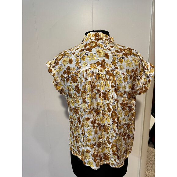 🌸 LOFT Floral Cap Sleeve Blouse – XS – 100% Viscose – NWT ($59.50) #0098 - Picture 2 of 10